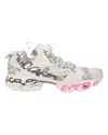Vetements X Reebox Instapump Fury Sneakers In White Nylon In Pink