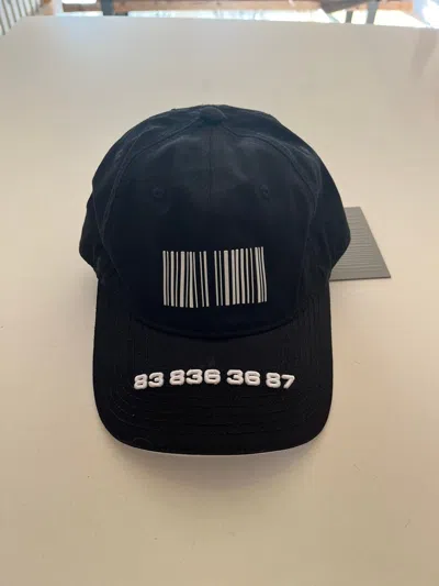 Pre-owned Vetements X Vtmnts Nwt - Vtmnts Barcode Cap In Black