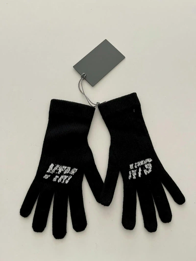 Pre-owned Vetements X Vtmnts Nwt - Vtmnts Logo Gloves In Black