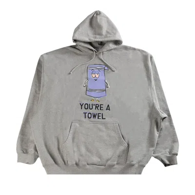 Pre-owned Vetements You're A Towel Oversized Hoodie 'grey Melange' | Men's Size M