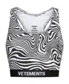 Vetements Zebra Printed Sports Vest In White