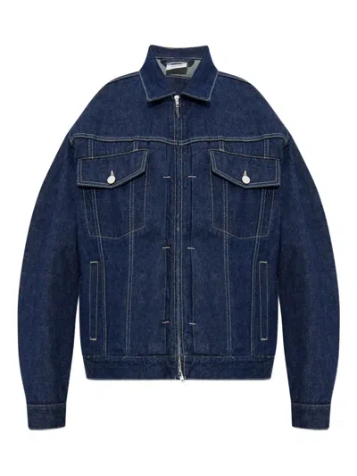 Vetements Zip-front Flap-pocket Jacket In Blue