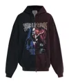 Vetements Cradle Of Filth Oversized Panelled Cotton-blend Jersey Zip-up Hoodie In Black