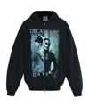 Vetements Zip-up Hooded Sweatshirt In Black