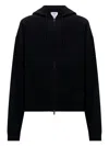 Vetements Logo Fitted Zip Up Hoodie Clothing In Black