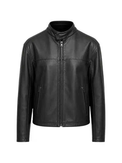 Vetements Zip-up Leather Jacket In Black
