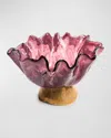 Vetrofuso Alzata Vase In Plumgold