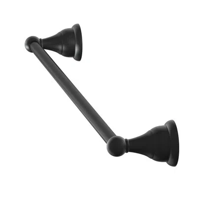 Vetta 24 In. Bathroom Wall Mounted Towel Bar In Matte Black