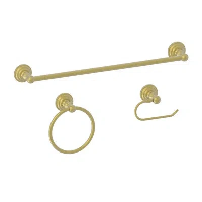 Vetta 3 - Piece Bathroom Hardware Set In Matte Gold