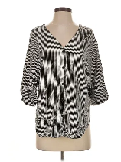 Pre-owned Vetta 3/4 Sleeve Blouse In Gray