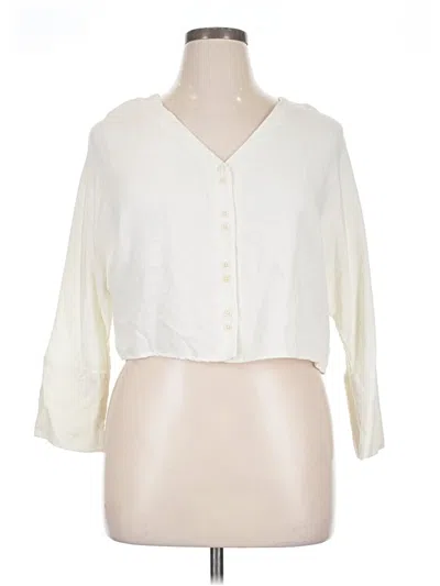 Pre-owned Vetta 3/4 Sleeve Blouse In Ivory