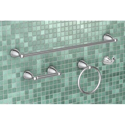 Vetta 4 - Piece Bathroom Hardware Set In Chrome