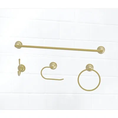 Vetta 4 - Piece Bathroom Hardware Set In Gold