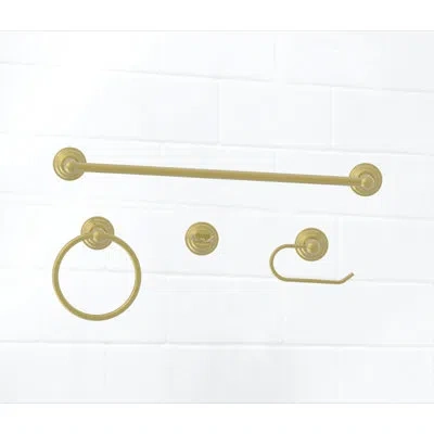 Vetta 4 - Piece Bathroom Hardware Set In Matte Gold