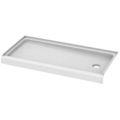 Vetta Acrylic Shower Base, 60" X 32" X 3.5"  Rectangular Shower Base In White, Single In Gloss