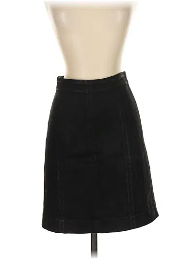 Pre-owned Vetta Denim Skirt In Black