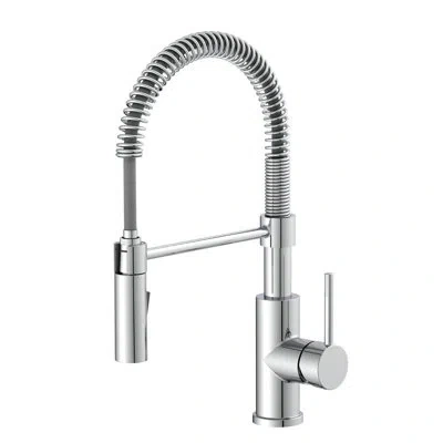 Vetta Faucet For Kitchen Sink, Single Hole Kitchen Faucets With Sprayer And Dual Function For Bar, Hotel,  In Polished Chrome