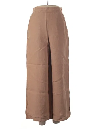Pre-owned Vetta Linen Pants In Brown