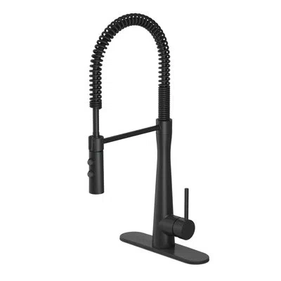 Vetta Pull Out Kitchen Faucet With Soap Dispenser In Matte Black