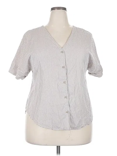 Pre-owned Vetta Short Sleeve Blouse In Brown