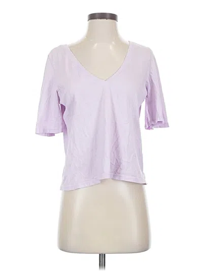 Pre-owned Vetta Short Sleeve Top Purple V-neck Tops