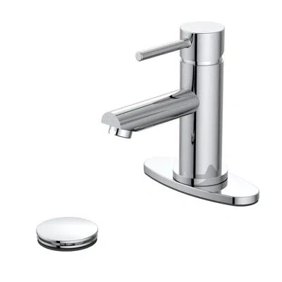 Vetta Single Handle Bathroom Faucet,single Handle Kitchen Sink Faucet With Pop-up Drain And Supply Lines I In Polished Chrome