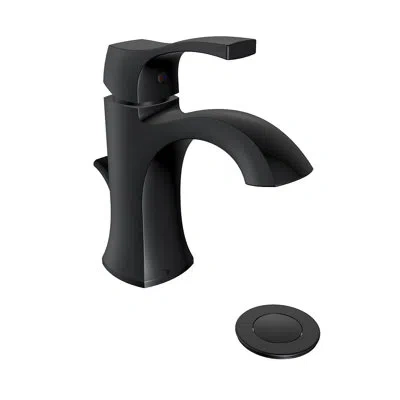 Vetta Single Hole Bathroom Faucet With Premium Brass Construction, Easy Install Lead-free Design For Sink, In Matte Black
