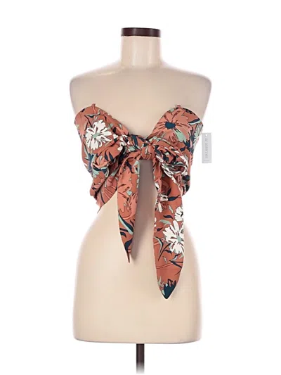 Pre-owned Vetta Tube Top Orange Halter Neckline Tops
