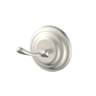 Vetta Wall Mounted Bathroom Double Robe Hook In Brushed Nickel