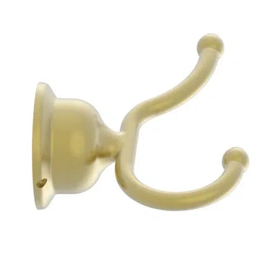 Vetta Wall Mounted Bathroom Double Robe Hook In Gold