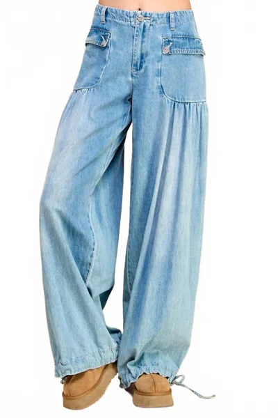 Veveret Bailey Balloon Pants In Blue