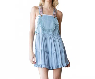 Veveret Daisy Do Little Romper Overalls In Blue