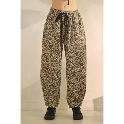 Veveret French Terry Pants In Leopard In Multi