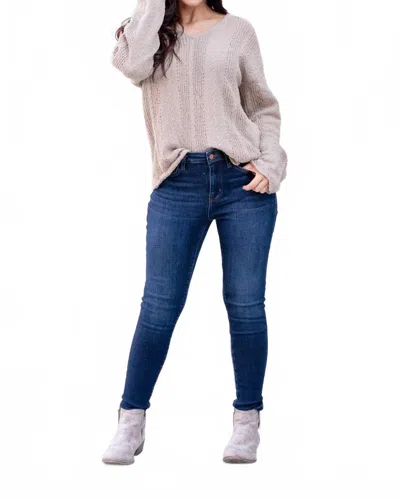 Veveret High Rise Skinny Jeans In Blue