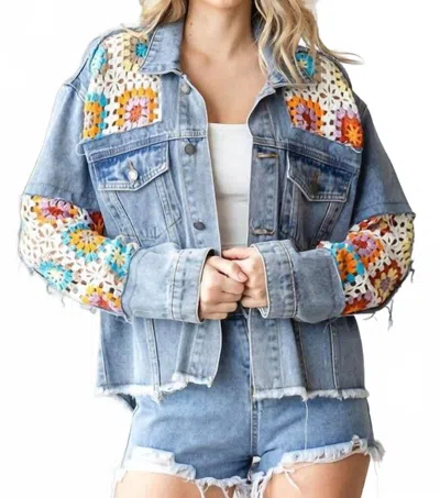 Veveret It's All In The Details Denim Jacket In Blue