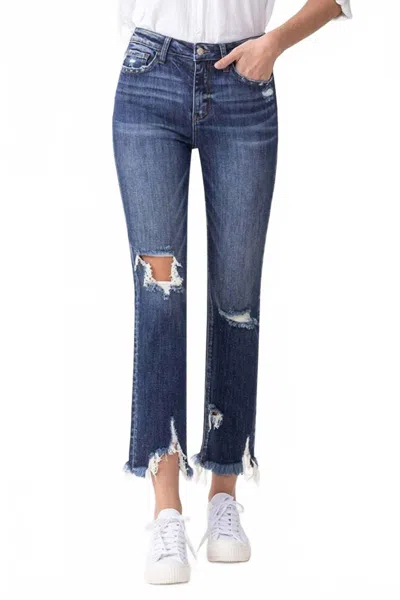 Veveret Jackie Full Size High Rise Crop Straight Leg Jeans In Medium