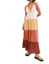 Veveret Raya Colorblock Maxi Dress In Multicolor In Multi