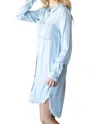 Veveret Tencel Shirt Dress In Light Wash In Blue