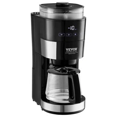 Vevor 10-cup Coffee Maker Drip Coffee Machine With 3 Brew Strength Control In Black