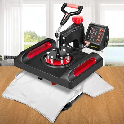 Vevor 11 In 1 Heat Press, 12 Inch, Multifunctional Clamshell Printer In Black