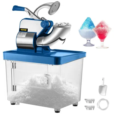 Vevor 110v Commercial Ice Crusher 440lbs/h, Etl Approved 300w Electric Snow Cone Machine With Dual Blades,