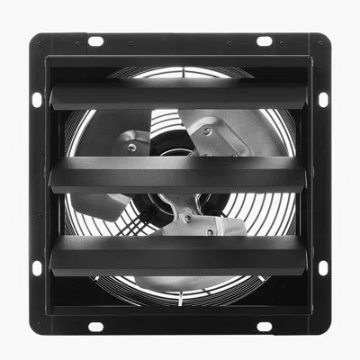 Vevor 12 In Shutter Exhaust Fan With Smart Programming Controller Wall Mount In Black