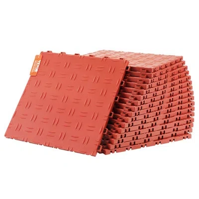 Vevor 12'' W X 12'' L Garage Flooring Tiles In Red