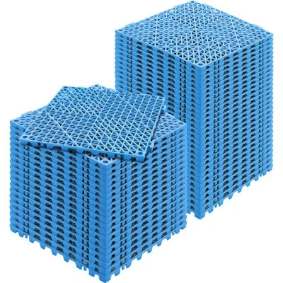 Vevor 12" X 12" Drainage Mats In Different Colors  12 W X 12 L Outdoor Deck Tiles In Blue
