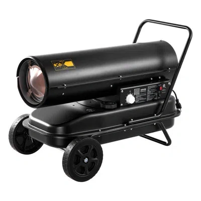 Vevor 125000 Btu Forced Air Kerosene Diesel Space Heater With Wheels Black