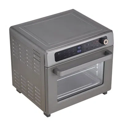 Vevor 12-in-1 Air Fryer Toaster Oven, 25l Convection Oven, 1700w Stainless Steel Toaster Ovens Countertop  In Gray