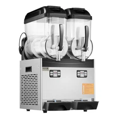 Vevor 12lx2 Tank Commercial Slushy Machine Margarita Smoothie Frozen Drink Maker In Stainless Steel;black
