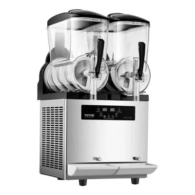 Vevor 12lx2 Tank Commercial Slushy Machine Margarita Smoothie Frozen Drink Maker In Stainless Steel;black
