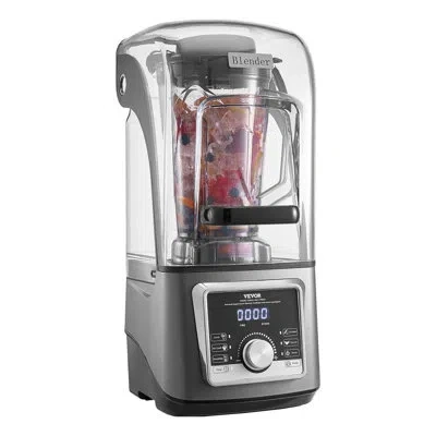 Vevor 135 oz 1400w Blender For Smoothies Food Processing Blender For Kitchen In Dark Gray