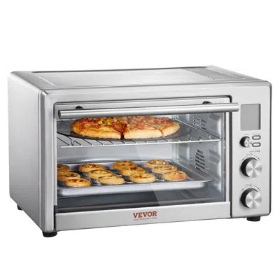 Vevor 13-in-1 Air Fryer Toaster Oven 28l 1800w Convection Oven For Home Use In Silver